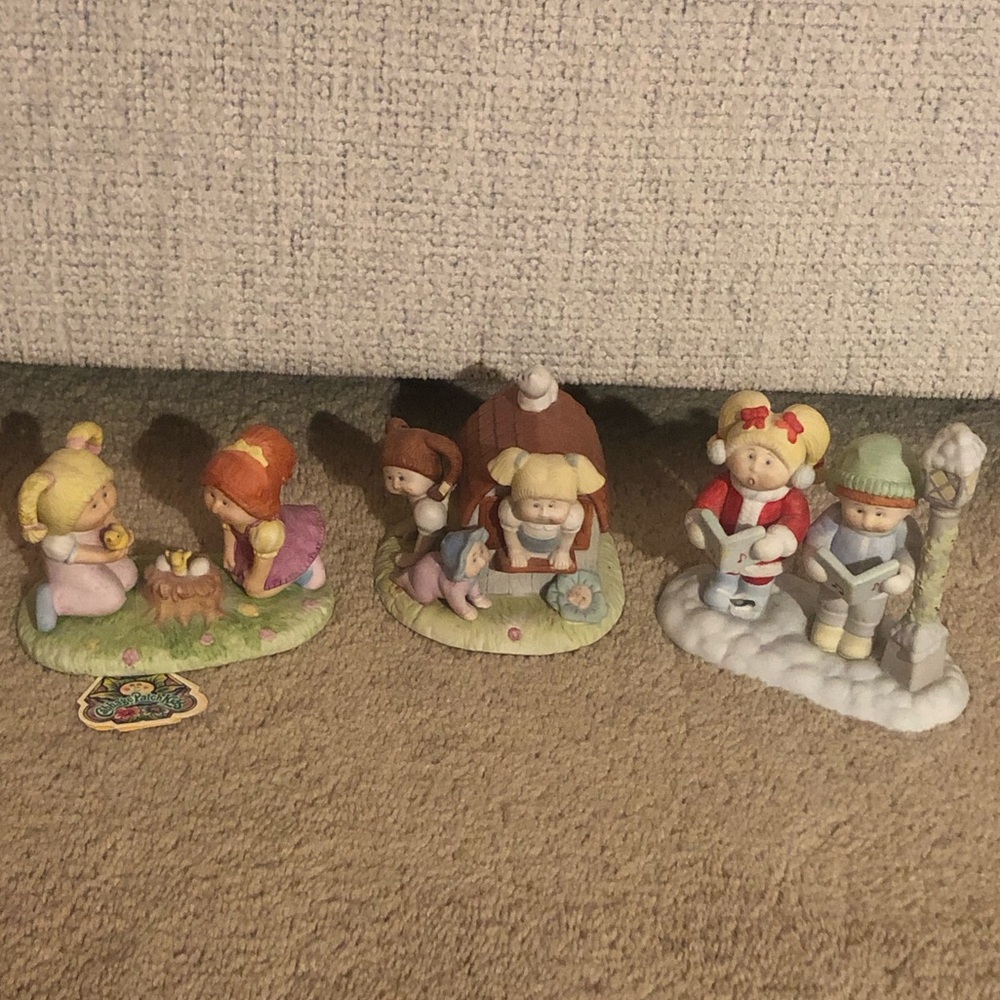 Set of 3- Cabbage Patch Kids Figurine with Artist Signature